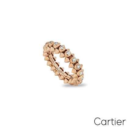 Cartier Rose Gold Diamond Clash De Cartier Ring Size 53 N4765400