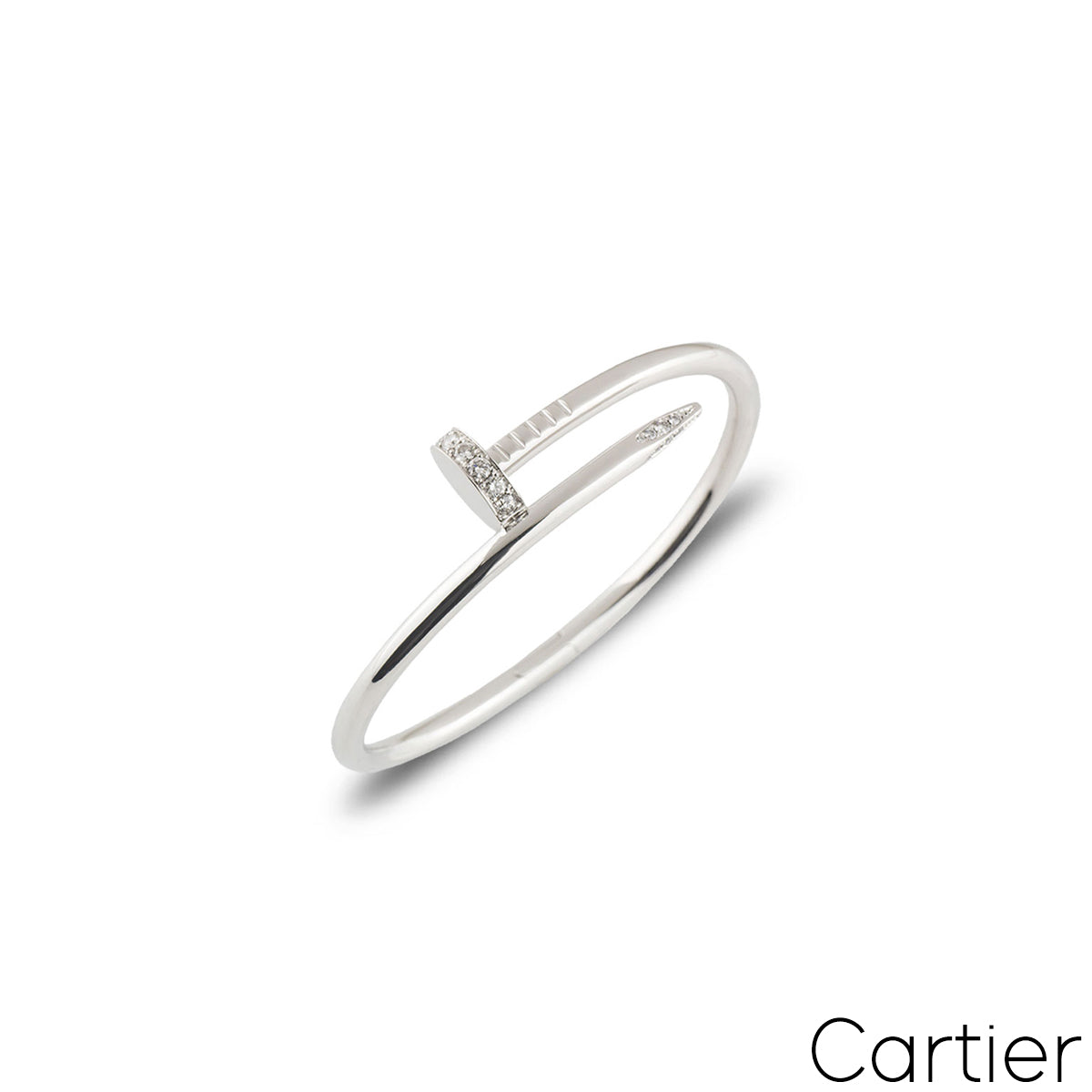 Cartier White Gold Diamond Juste Un Clou Bracelet Size 15 B6048715