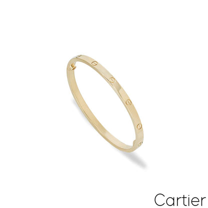 Cartier Yellow Gold Plain Sm Love Bracelet Size 17 B6047517