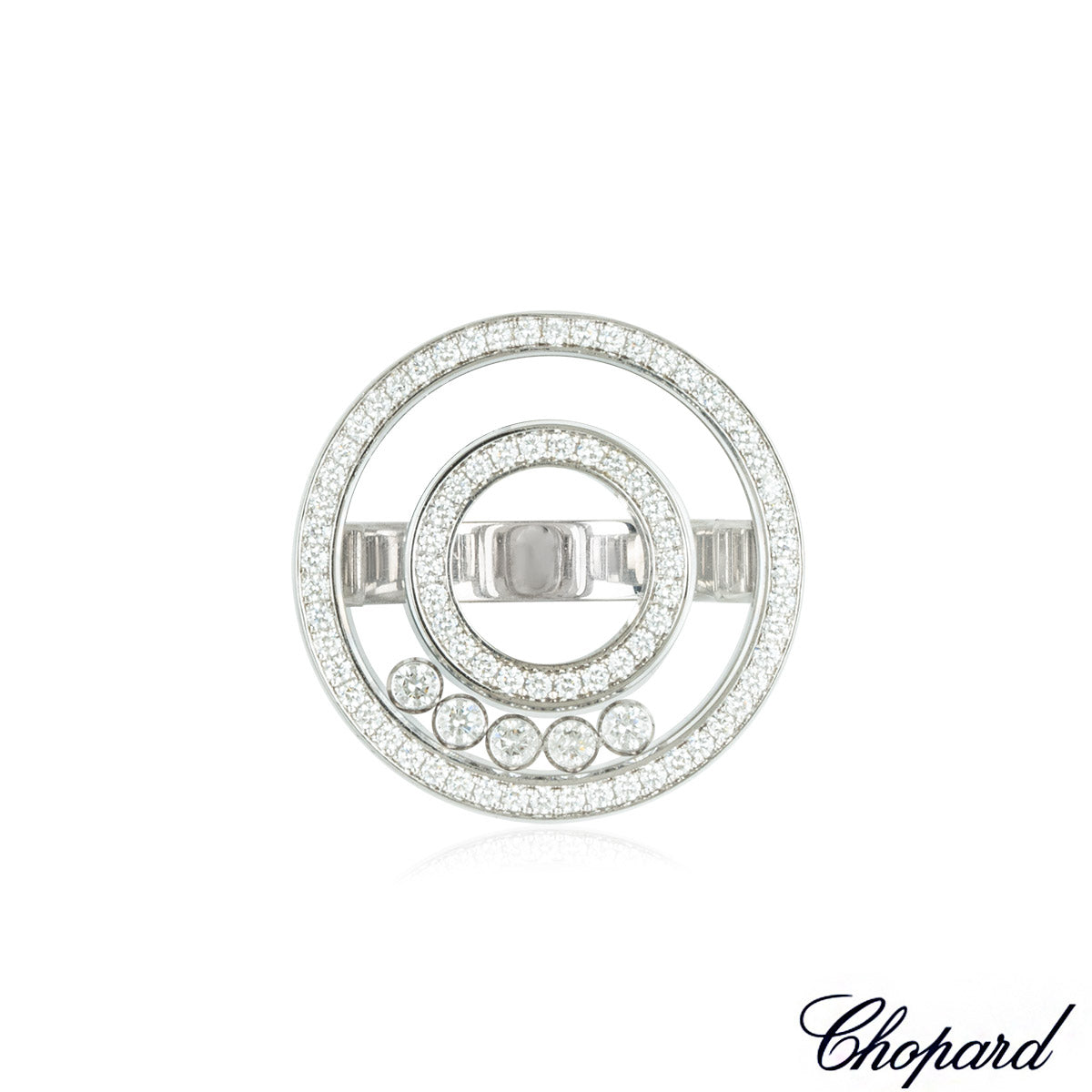 Chopard White Gold Happy Diamonds Ring 82/6244-020