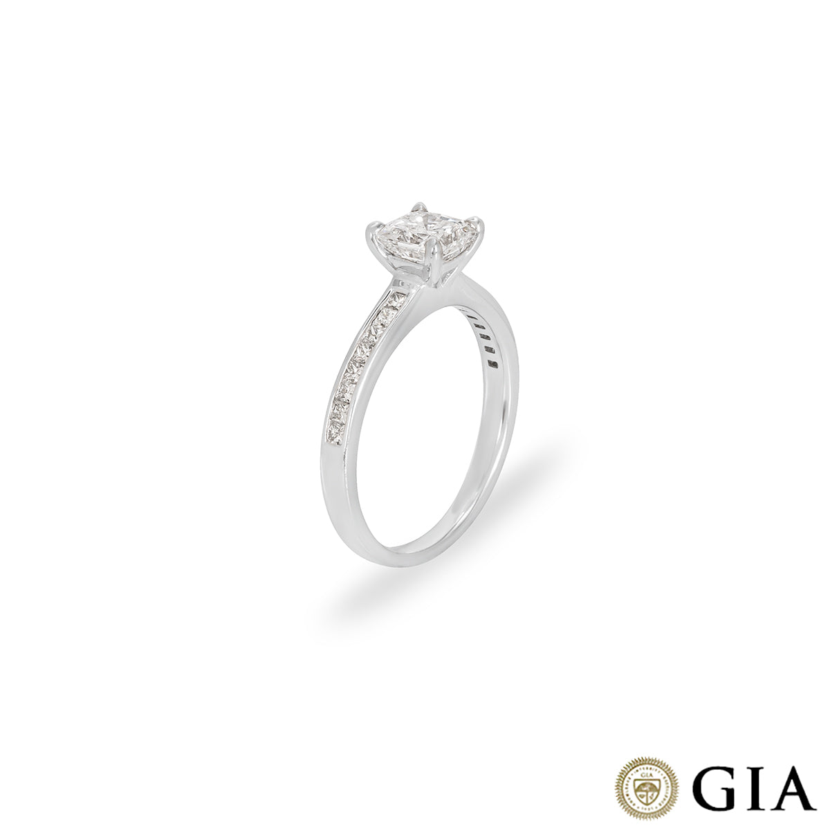 White Gold Radiant Cut Diamond Ring 1.01CT D/VVS2