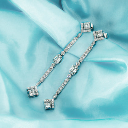 Tiffany & Co. Platinum Diamond Drop Earrings