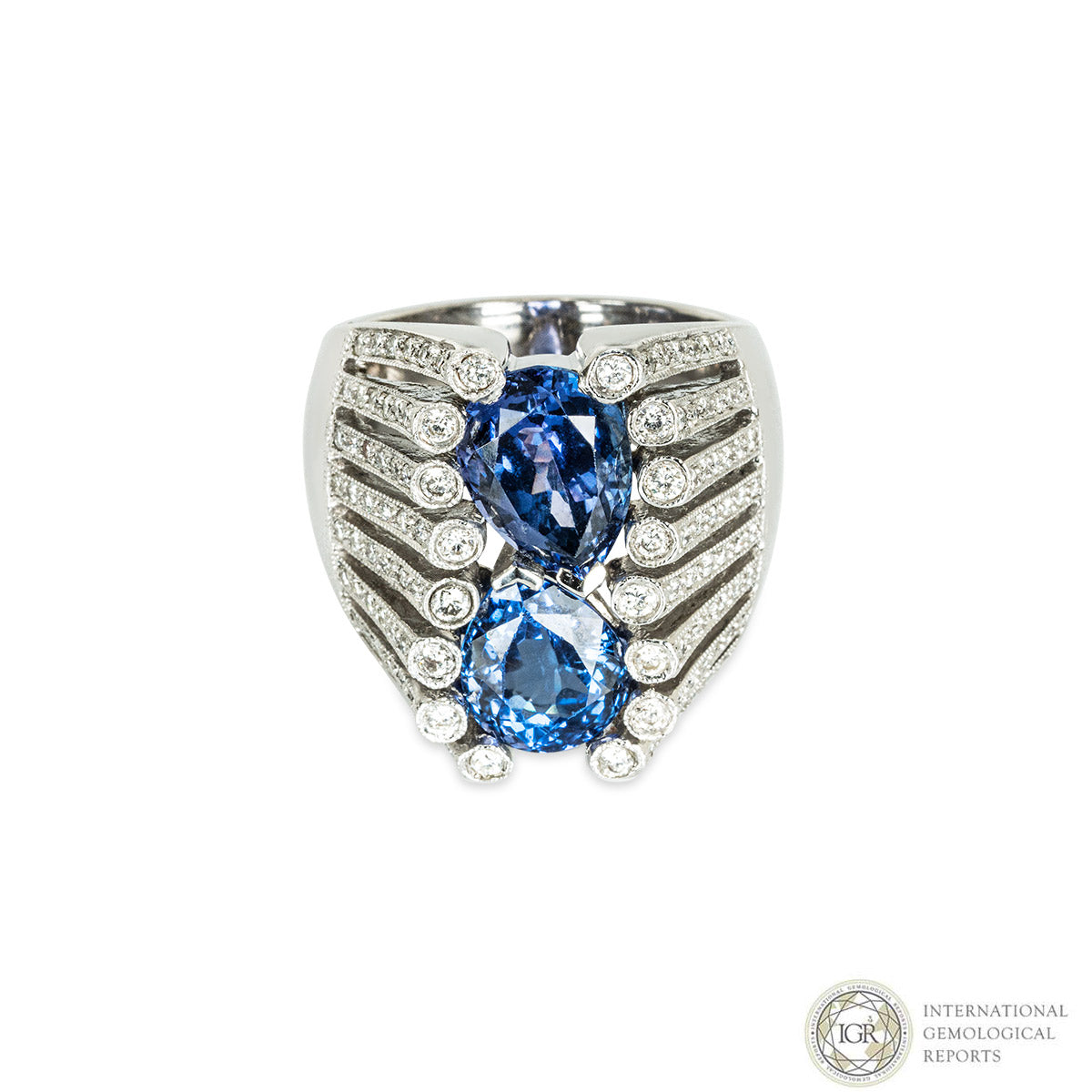 White Gold Tanzanite & Diamond Dress Ring