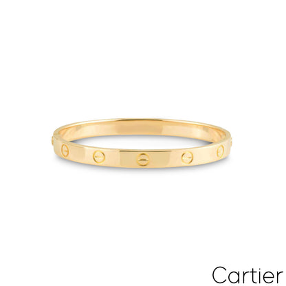 Cartier Yellow Gold Plain Love Bracelet Size 19 B6035519