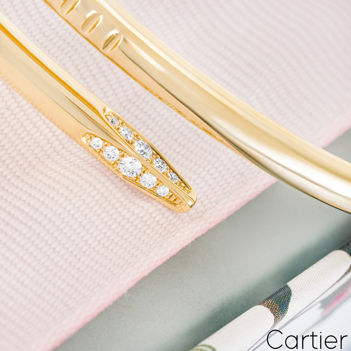 Cartier Yellow Gold Diamond Juste Un Clou Bracelet Size 15 B6048615