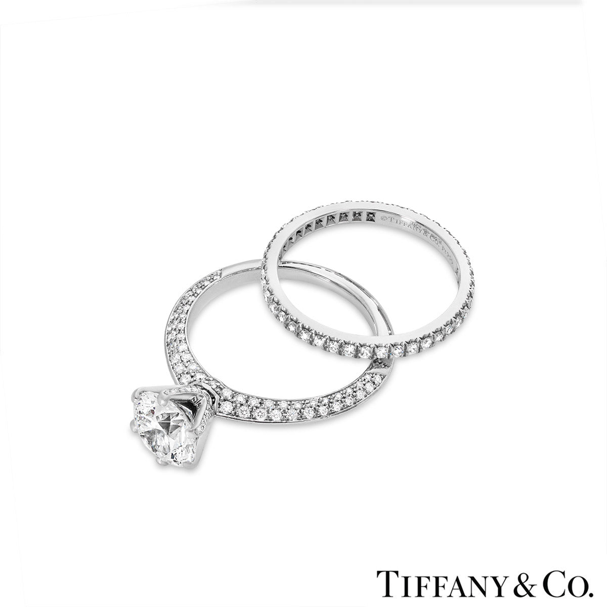 Tiffany & Co. Platinum Diamond Bridal Set 1.60CT F/VVS2 Xxx