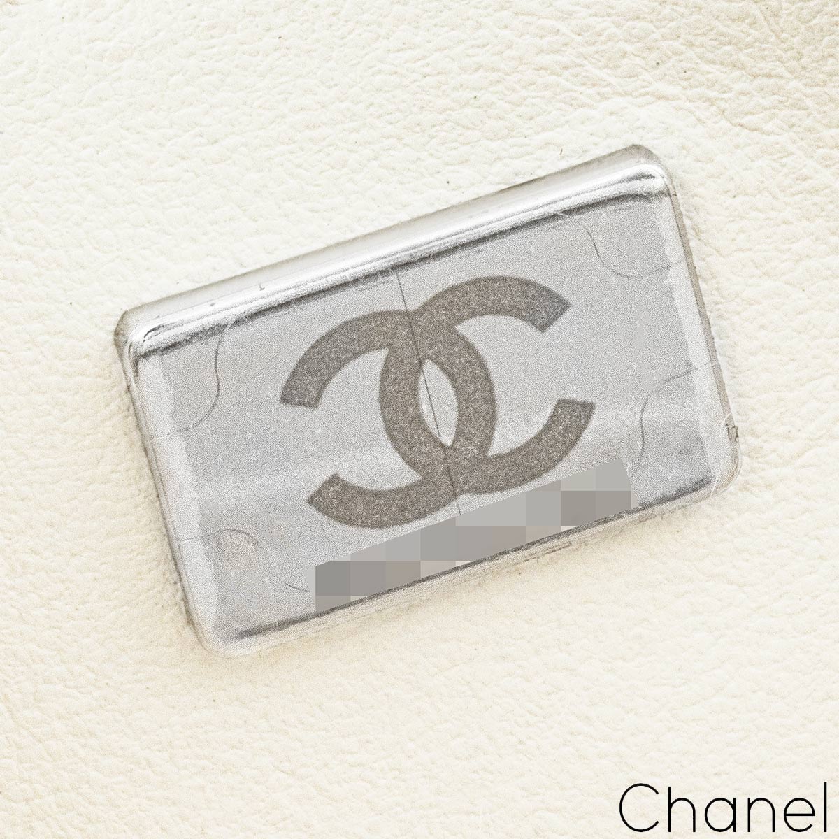 Chanel 24B White & Black Sequin Bow Mini Flap Silver Hardware Bag