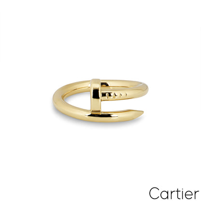 Cartier 18K Yellow Gold Juste Un Clou Ring Size 51 B4092600