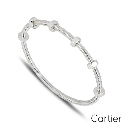 Cartier White Gold Ecrou De Cartier Bracelet Size 16 B6049616