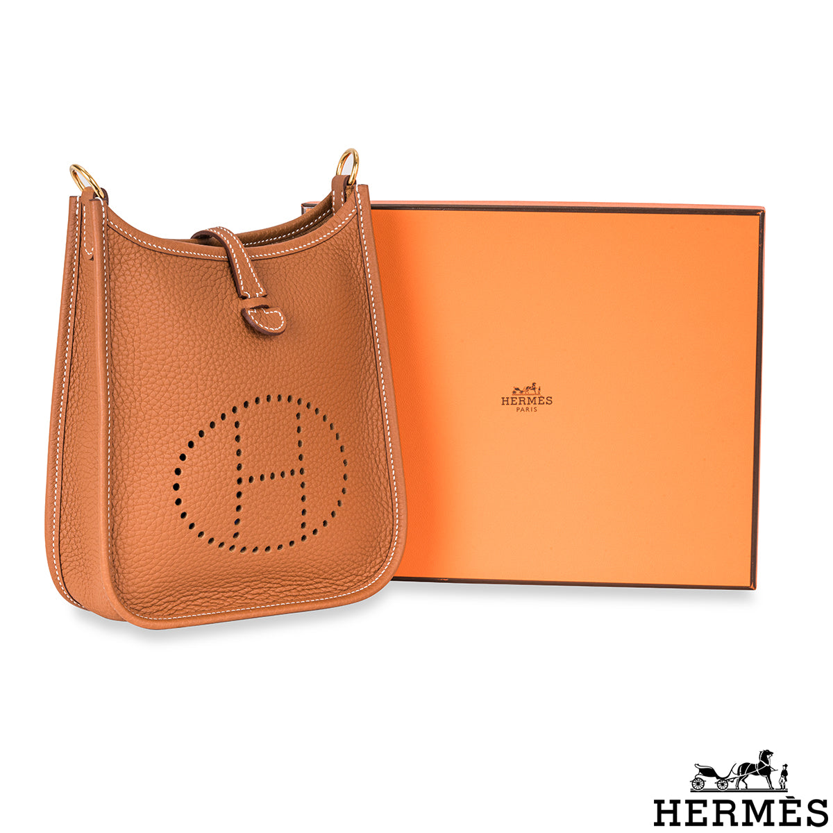 Hermès Mini Evelyne 16CM Gold Amazone Taurillon Clemence Ghw