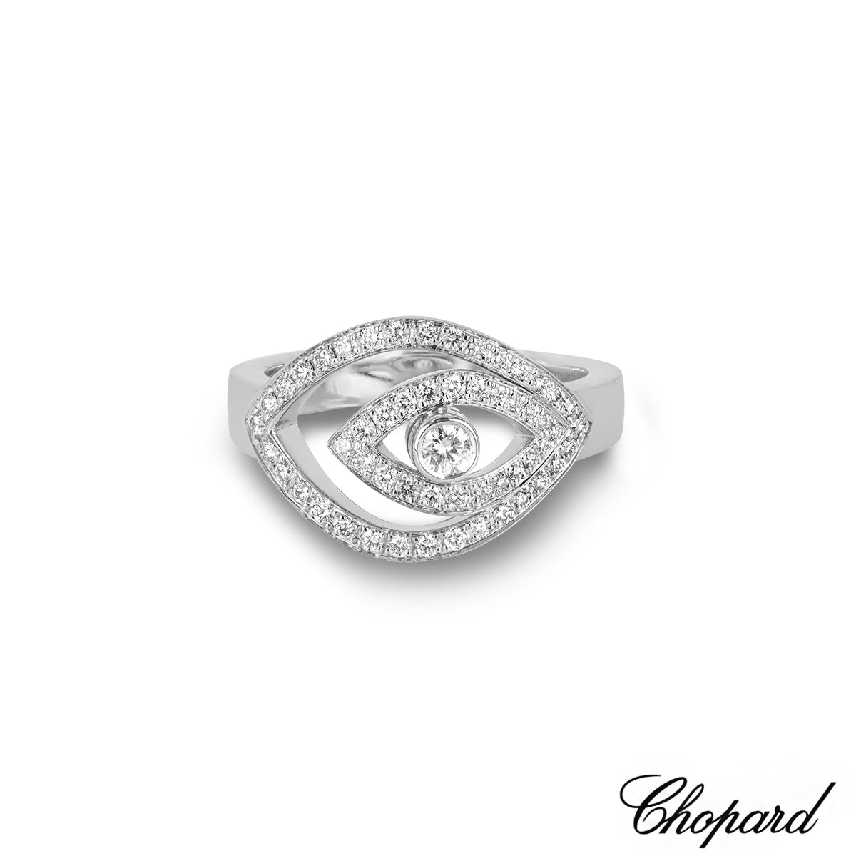 Chopard White Gold Happy Spirit Diamond Ring 82/5655-1109