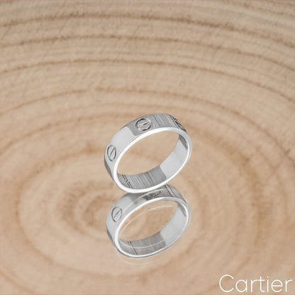 Cartier White Gold Plain Love Ring Size 51 B4084700