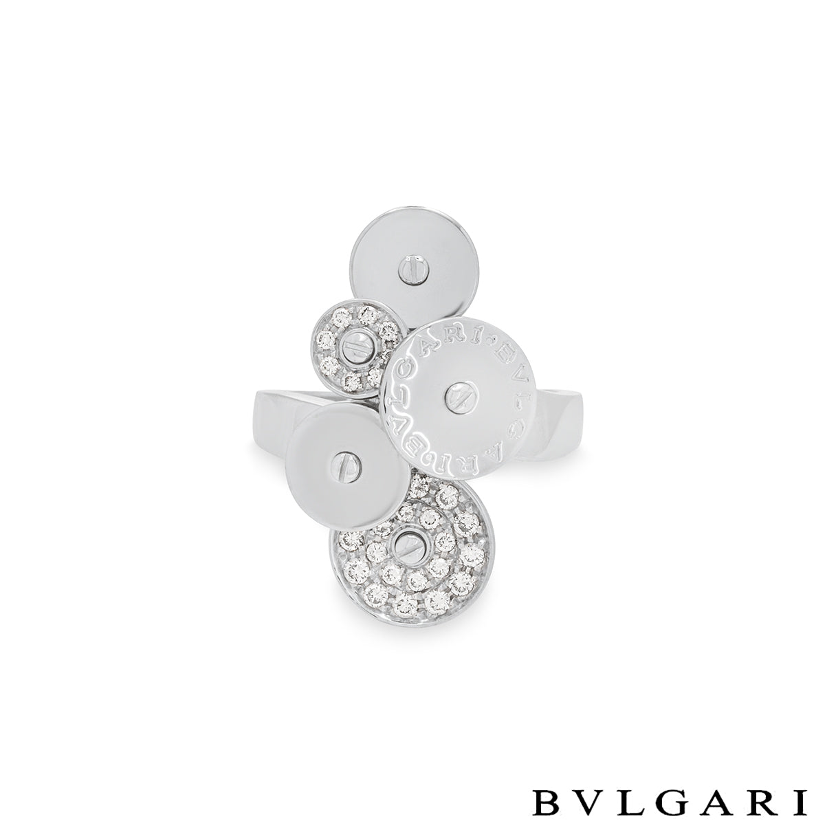 Bvlgari White Gold Diamond Cicladi Ring