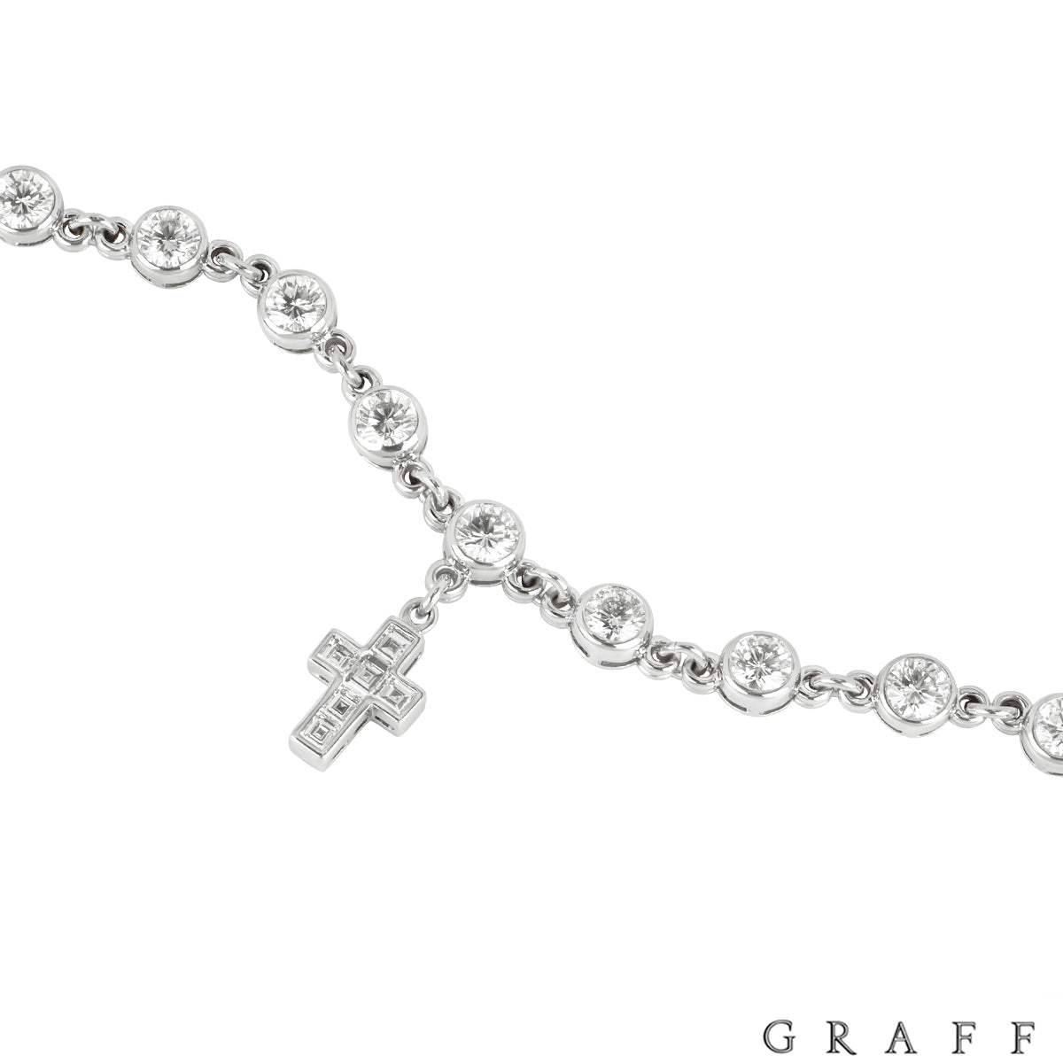 Graff White Gold Diamond Bracelet 10.25CT Tdw