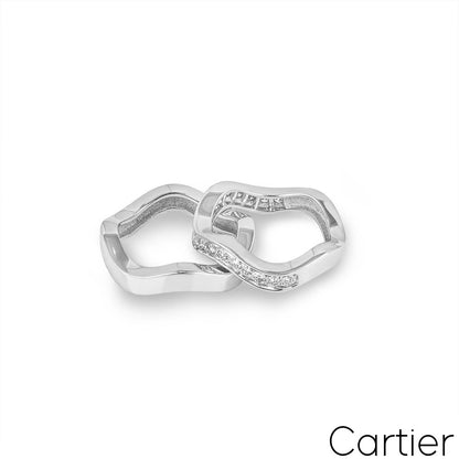 Cartier White Gold Diamond Stacker Rings