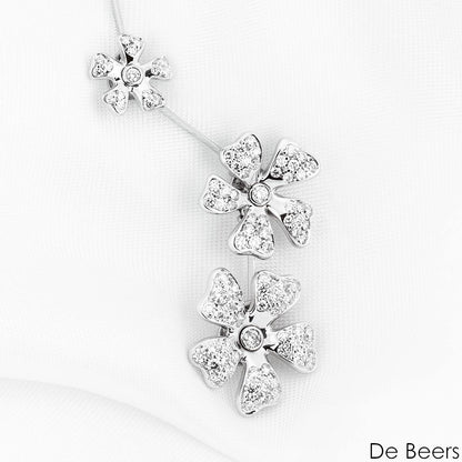 De Beers White Gold Wildflowers Diamond Necklace 2.10CT