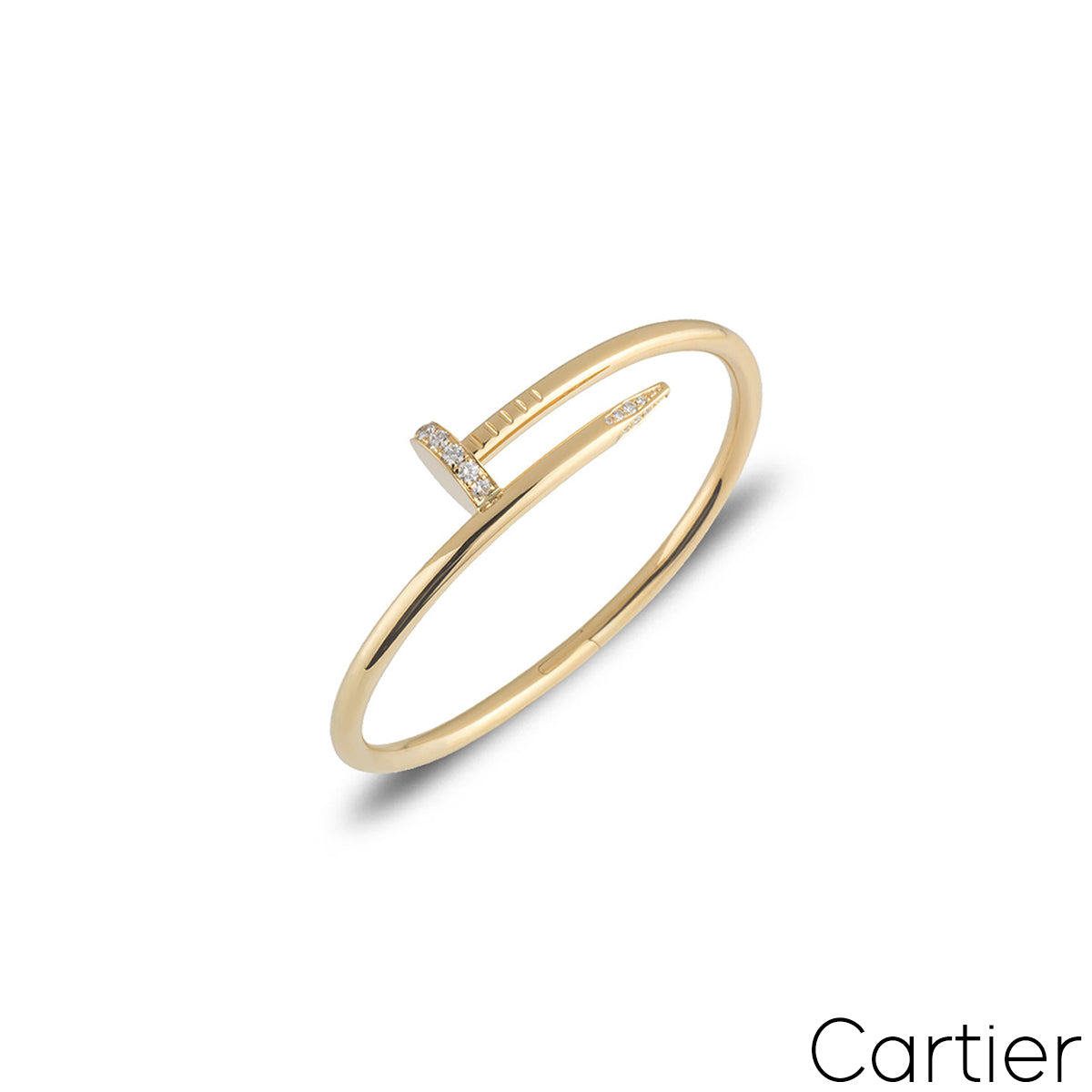 Cartier Yellow Gold Diamond Juste Un Clou Bracelet Size 15 B6048615