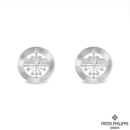 Patek Philippe White Gold Calatrava Cross Cufflinks 205.9089G-001