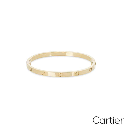 Cartier Yellow Gold Plain Sm Love Bracelet Size 18 B6047518