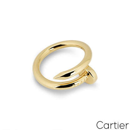 Cartier 18K Yellow Gold Juste Un Clou Ring Size 52 B4092600