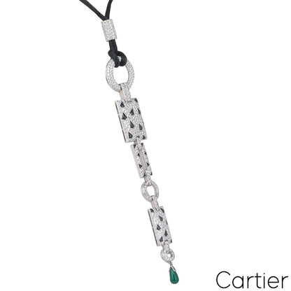 Cartier White Gold Diamond Panthere Necklace N3014700