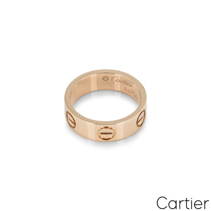 Cartier Rose Gold Plain Love Ring Size 51 B4084800