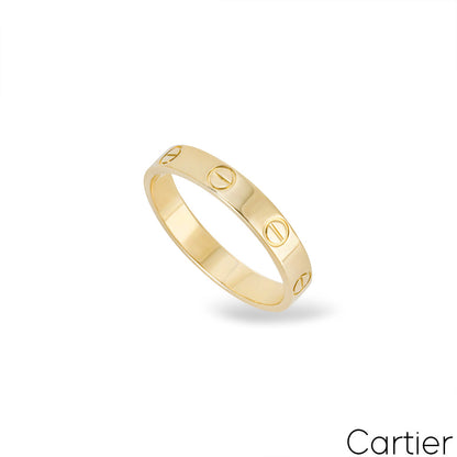 Cartier Yellow Gold Plain Love Wedding Band Size 56 B4085000