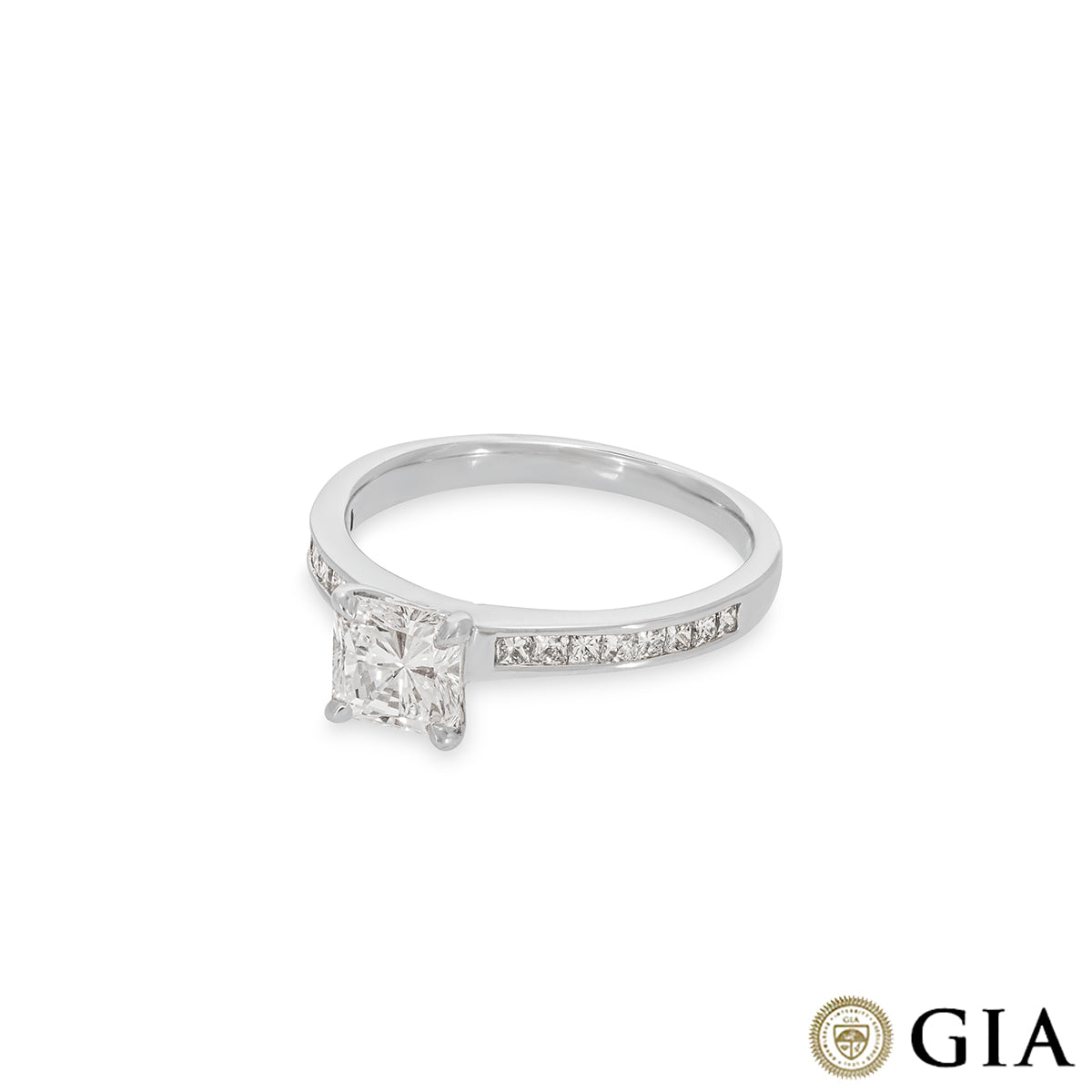 White Gold Radiant Cut Diamond Ring 1.01CT D/VVS2