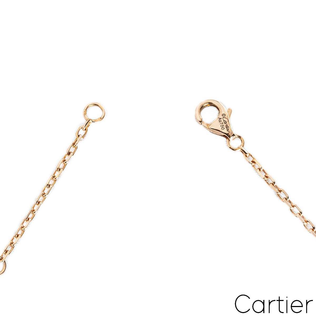 Cartier Rose Gold Pink Sapphire Trinity Necklace