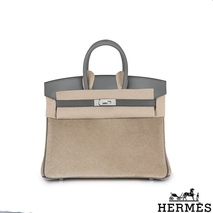 Hermès Birkin 25CM Gris Caillou Grizzly/ Gris Meyer Swift Phw