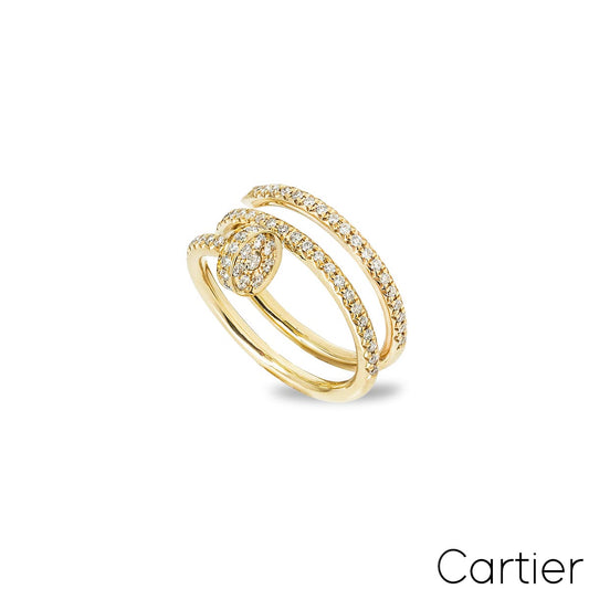 Cartier Gold Diamond Juste Un Clou Ring Size 50 B4211900