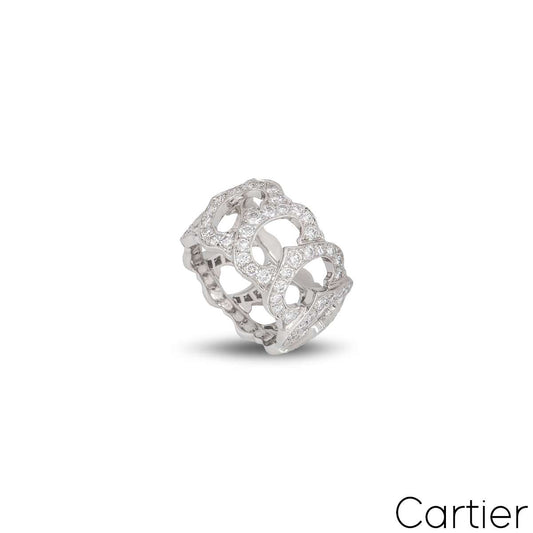 Cartier White Gold Diamond C De Cartier Ring