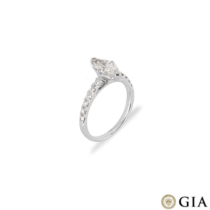 White Gold Marquise Cut Diamond Ring 1.01CT G/SI1