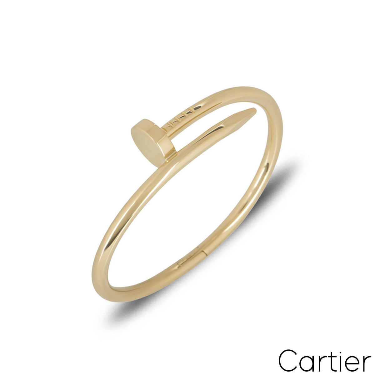 Cartier Yellow Gold Plain Juste Un Clou Bracelet Size 17 B6048217