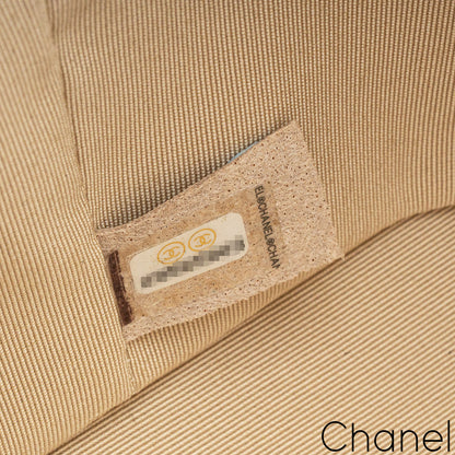 Chanel Raffia Rattan & Calfskin Vanity Case Bag