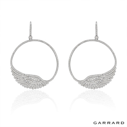 Garrard White Gold Wings Classic Diamond Earrings