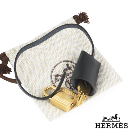 Hermès Herbag Zip Retourne 31 Noir Toile Miltaire/vache Hunter Ghw