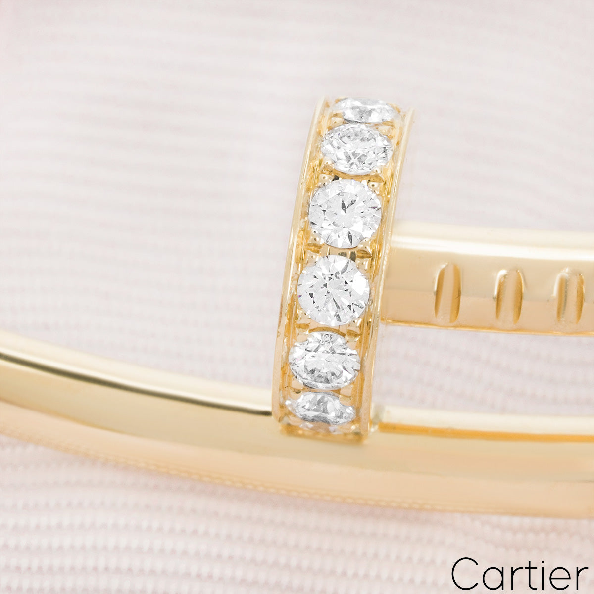 Cartier Yellow Gold Diamond Juste Un Clou Bracelet Size 16 B6048616