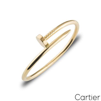 Cartier Yellow Gold Plain Juste Un Clou Bracelet Size 18 B6048218