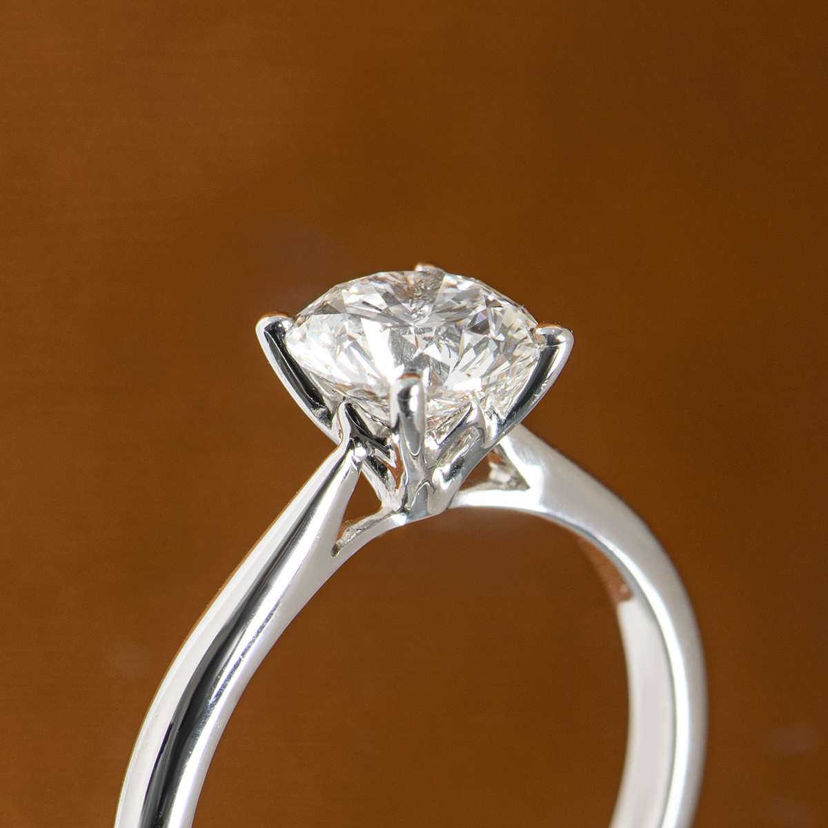 White Gold Round Brilliant Cut Diamond Ring 1.15CT F/VS1 Xxx