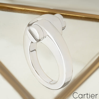 Cartier White Gold Menotte Ring Size 47