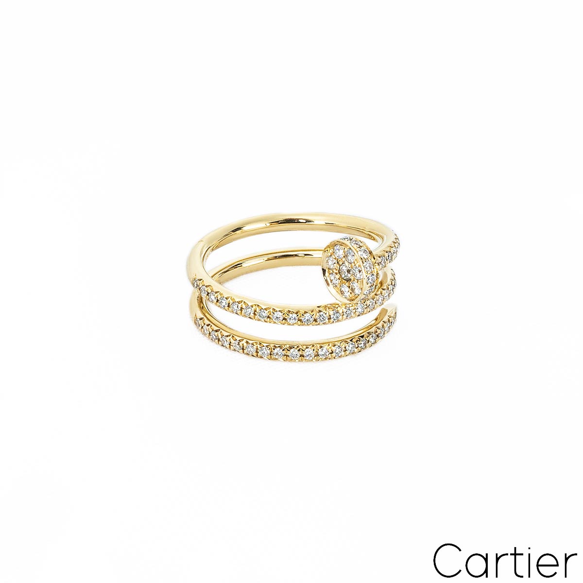 Cartier Gold Diamond Juste Un Clou Ring Size 50 B4211900