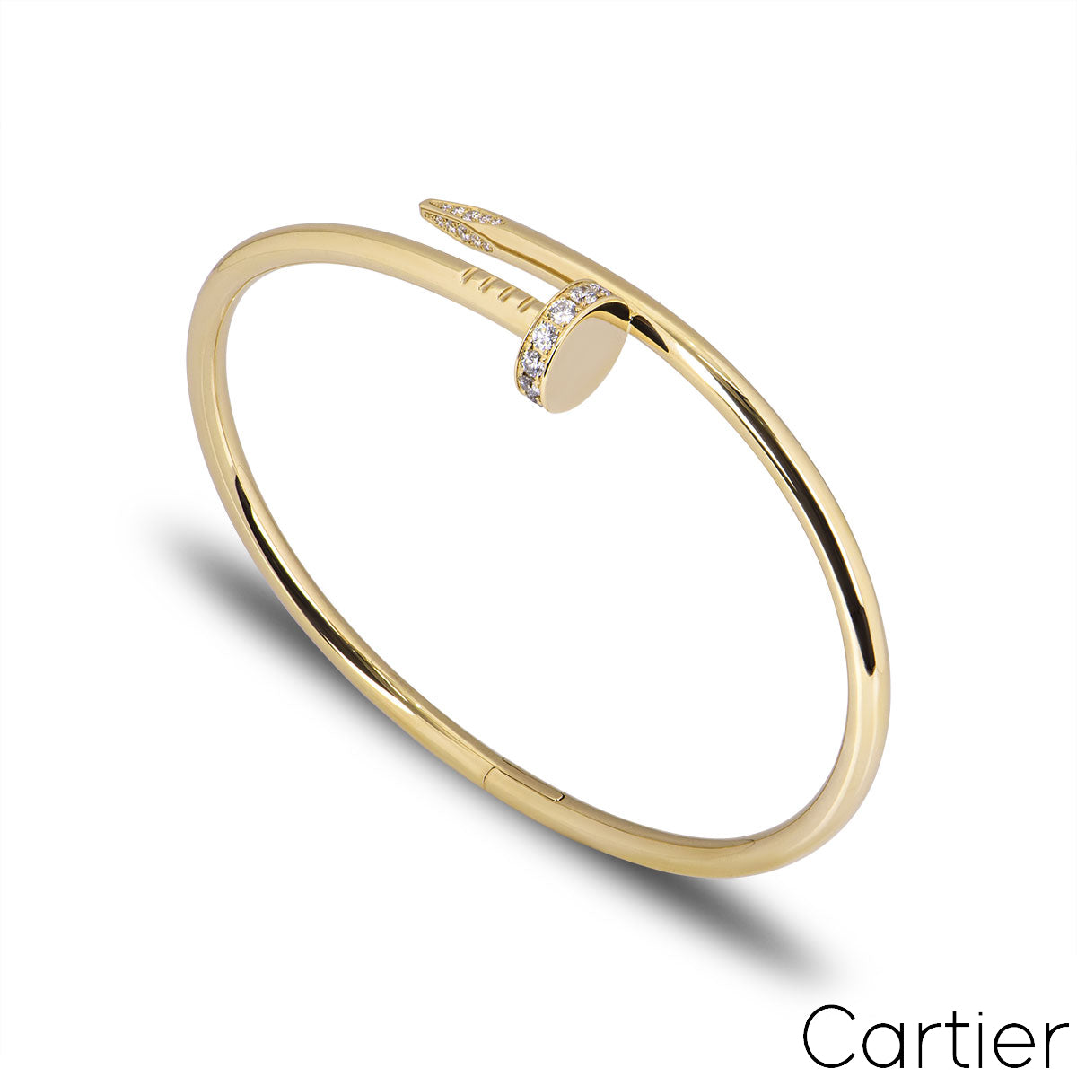 Cartier Yellow Gold Diamond Juste Un Clou Bracelet Size 20 B6048620