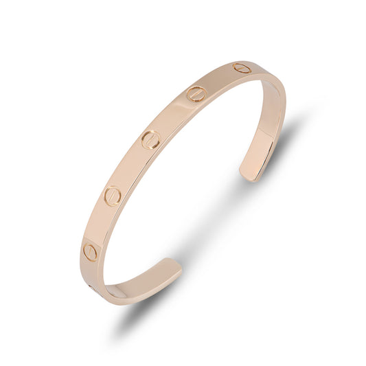 Cartier Rose Gold Plain Cuff Love Bracelet Size 16 B6032616