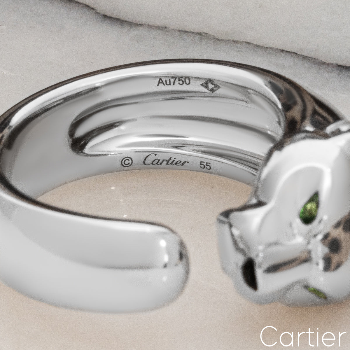 Cartier White Gold Panthere De Cartier Ring B4099500