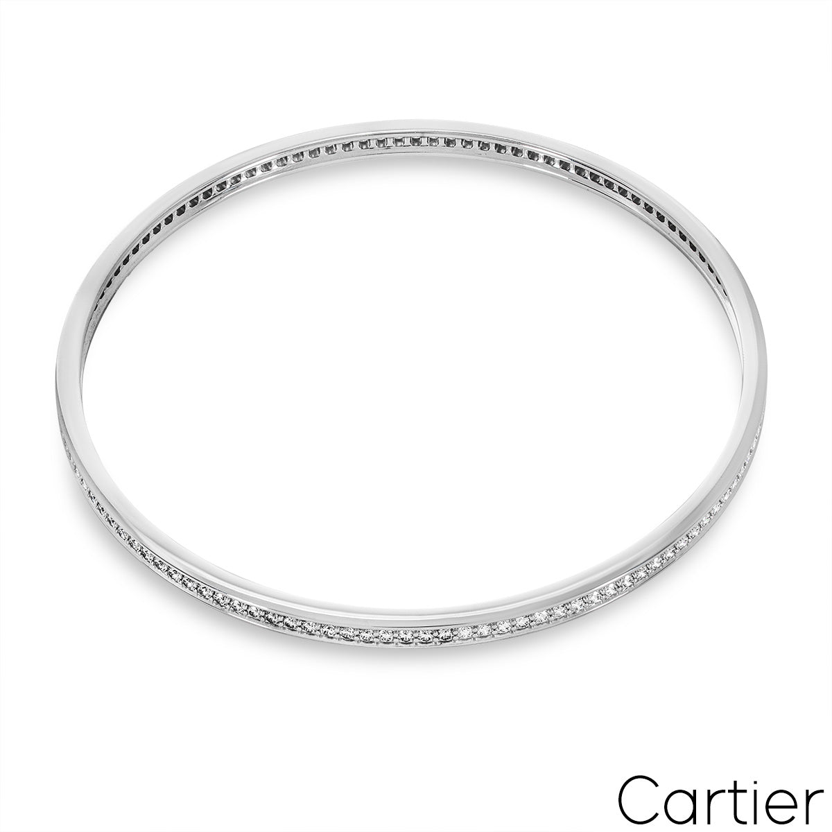 Cartier White Gold Diamond Bangle 2.90CT Tdw