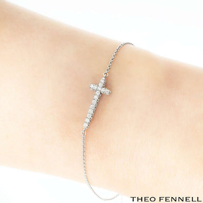 Theo Fennell White Gold Diamond Cross Bracelet 0.45CT Tdw