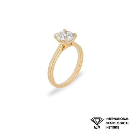 Yellow Gold Round Brilliant Cut Lab Grown Diamond 1.70CT H/VVS2 Xxx