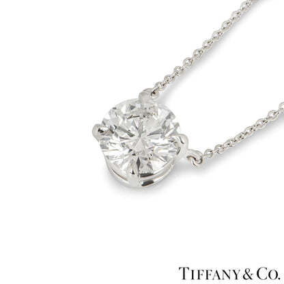 Tiffany & Co. Platinum Diamond Solitaire Pendant 2.01CT F/VS1