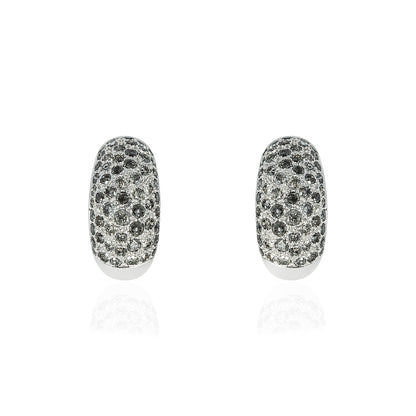 Cartier Sauvage Metissage White Gold Grey Diamond Bombe Earrings